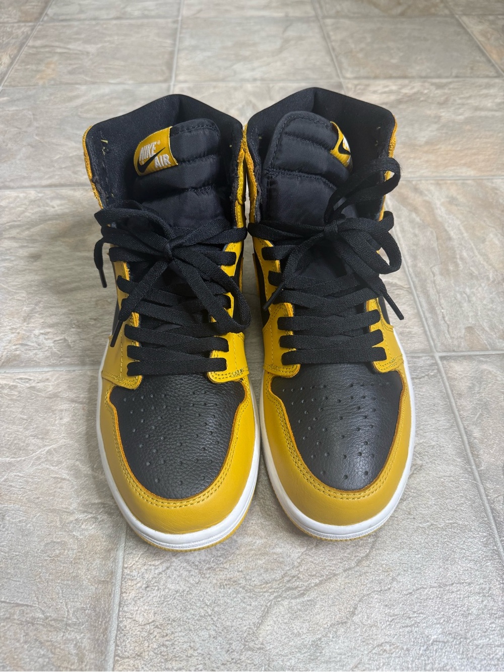 Air Jordan 1 Retro Hi OG Pollen Mens Shoe Size 10 Yellow 555088-701 Preowned